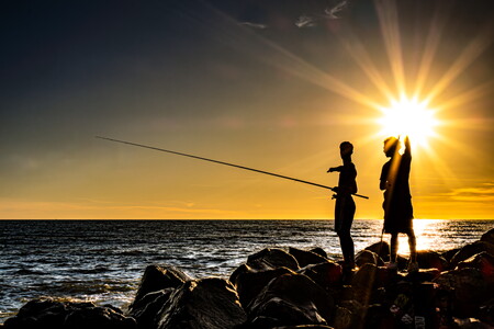 Fischen im Abendglanz